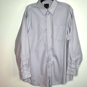 Jos A Bank Button Up Shirt Travelers Collection Pastel Tailored Fit 17-34